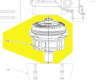 couronne renvoi d\'angle + flasque réf. 4931494416 AEG